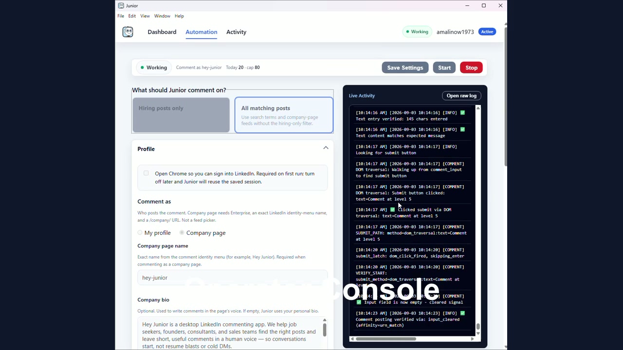 Junior 3.0 product demo preview
