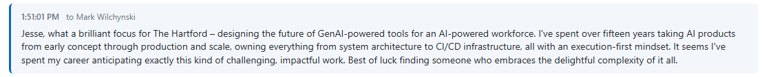 AI-generated LinkedIn comment