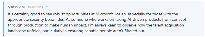 AI-generated LinkedIn comment