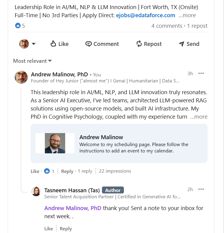 Junior Dashboard - LinkedIn Automation Interface